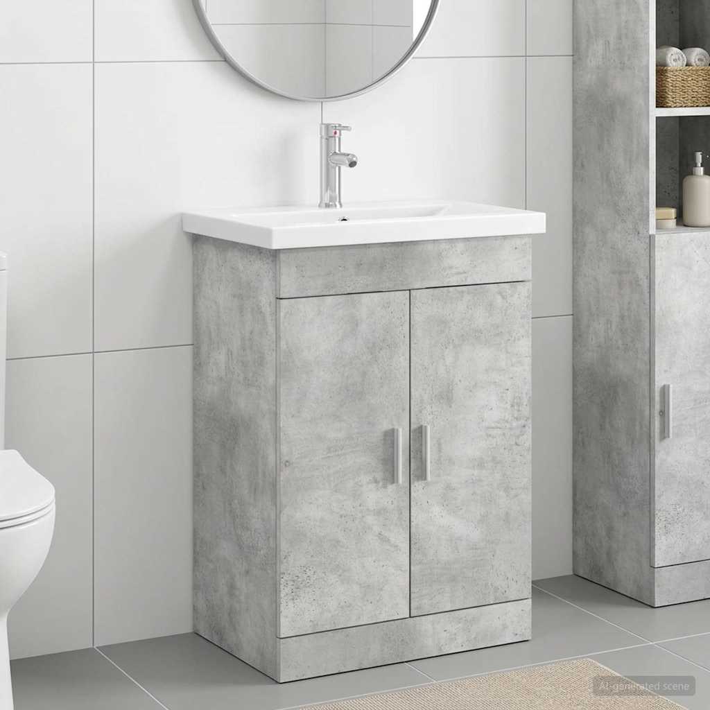 Set namještaja za kupaonicu Betonska siva 61 x 40 x 84,5 cm