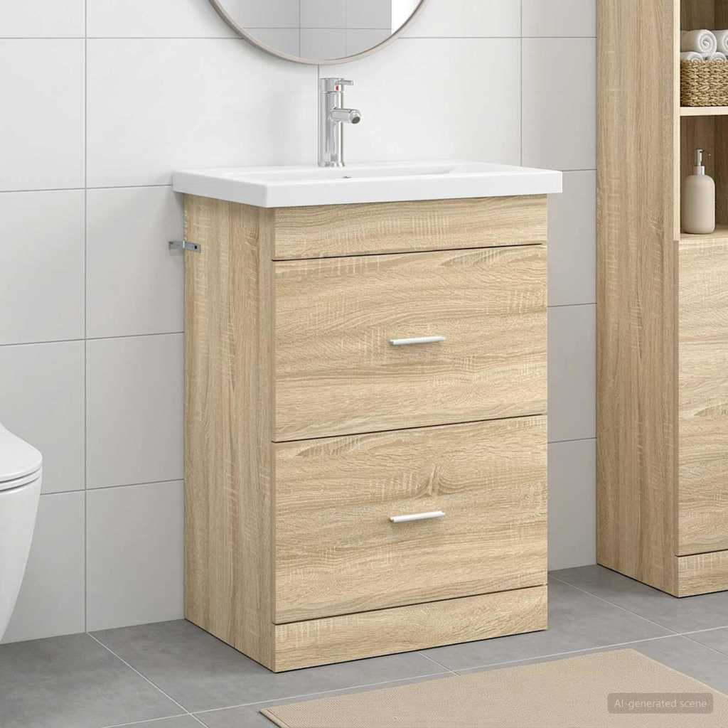 Set namještaja za kupaonicu Hrast sonoma 61 x 40 x 84,5 cm