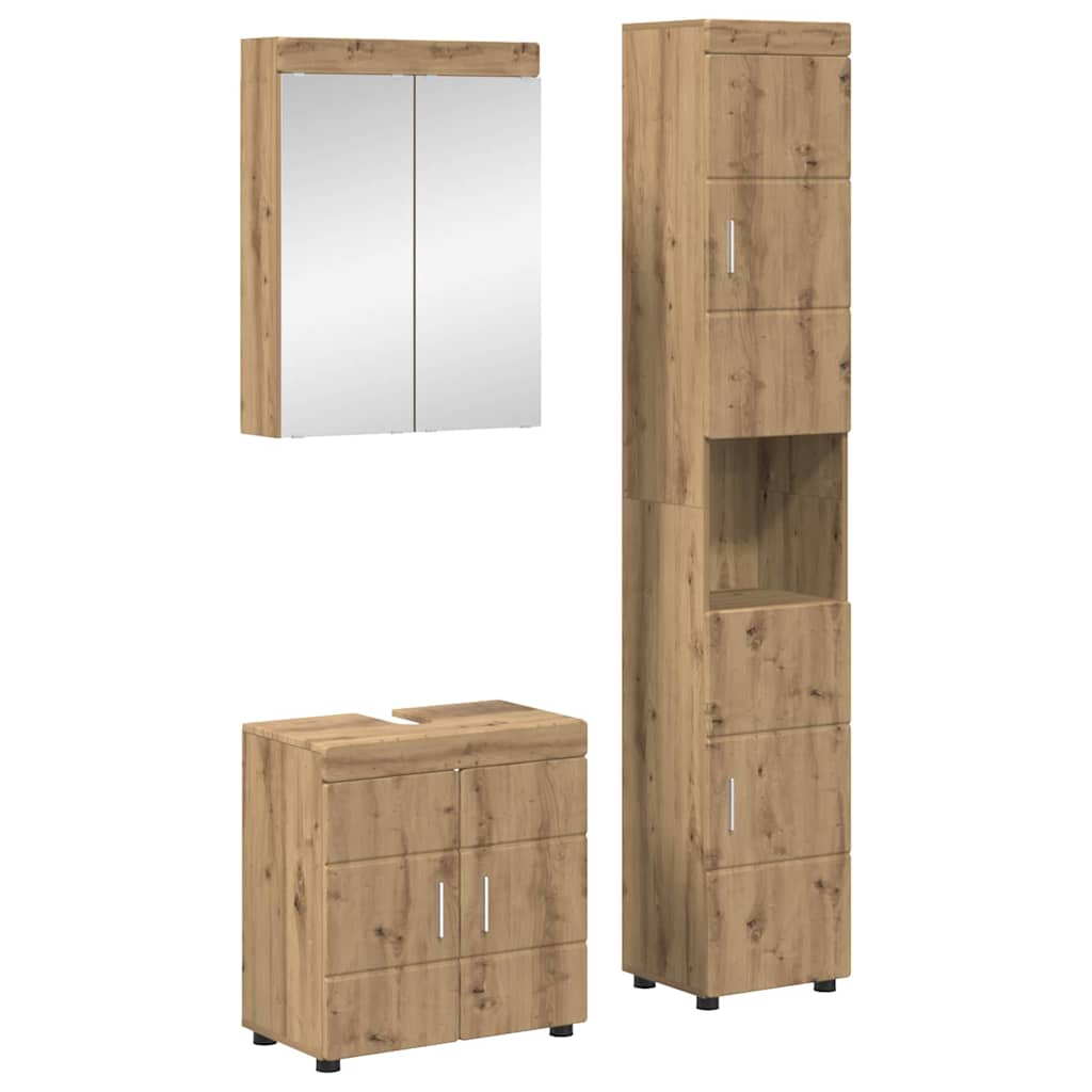 Set namještaja za kupaonicu TULUM 3 pcs Umjetnički hrast