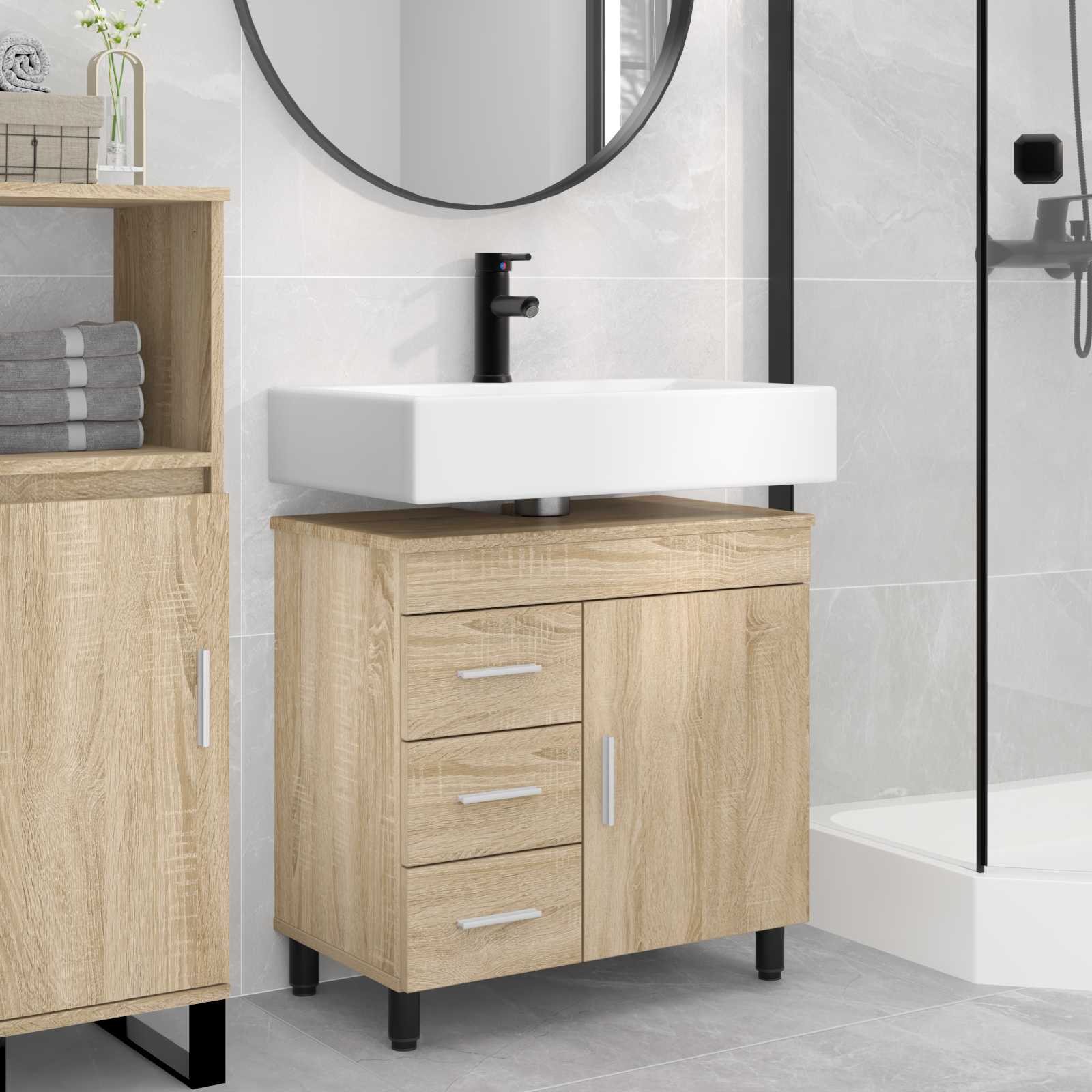 Toaletna jedinica Hrast sonoma 60 x 35 x 60 cm