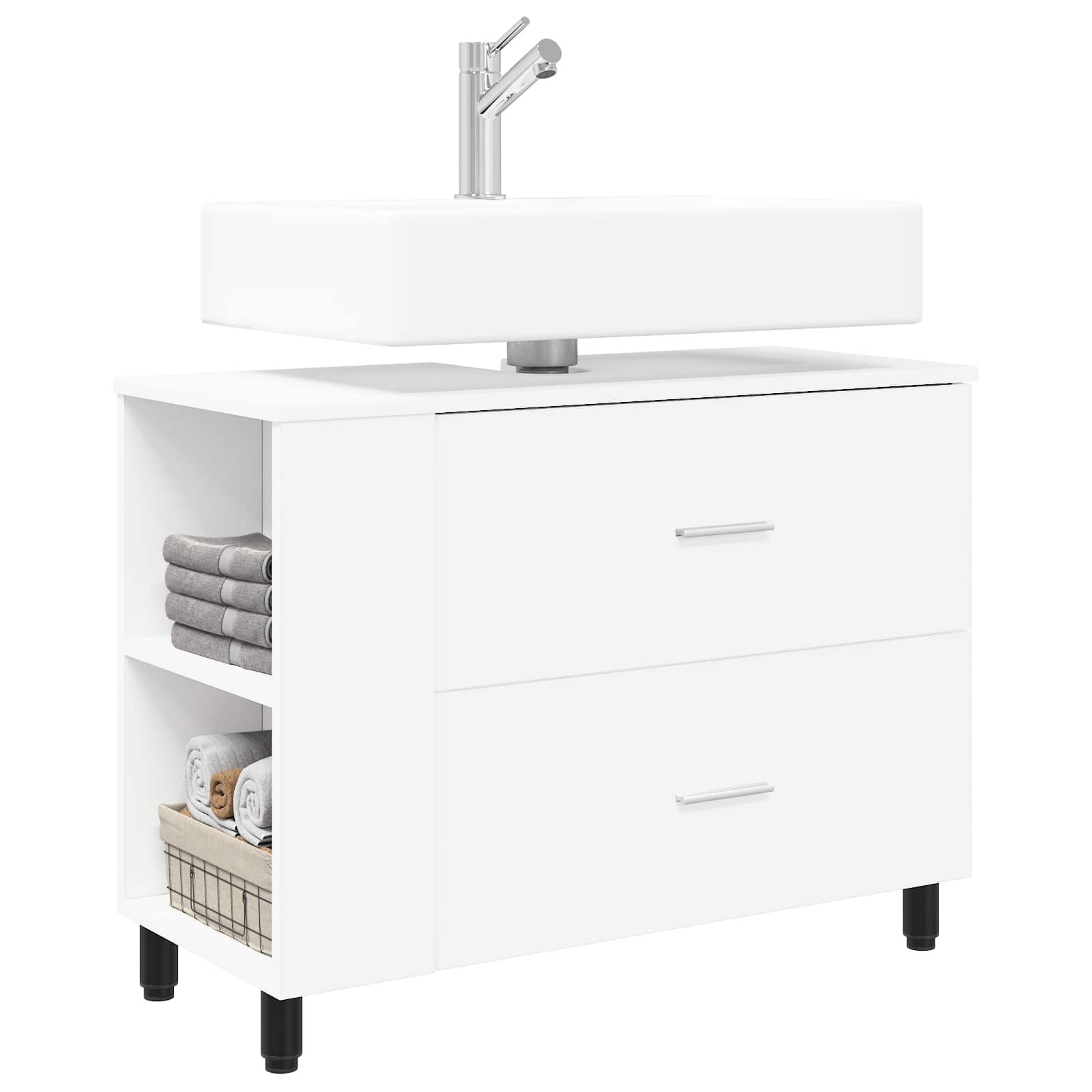 Toaletna jedinica Bijela 80 x 35 x 60 cm Konstruirano drvo