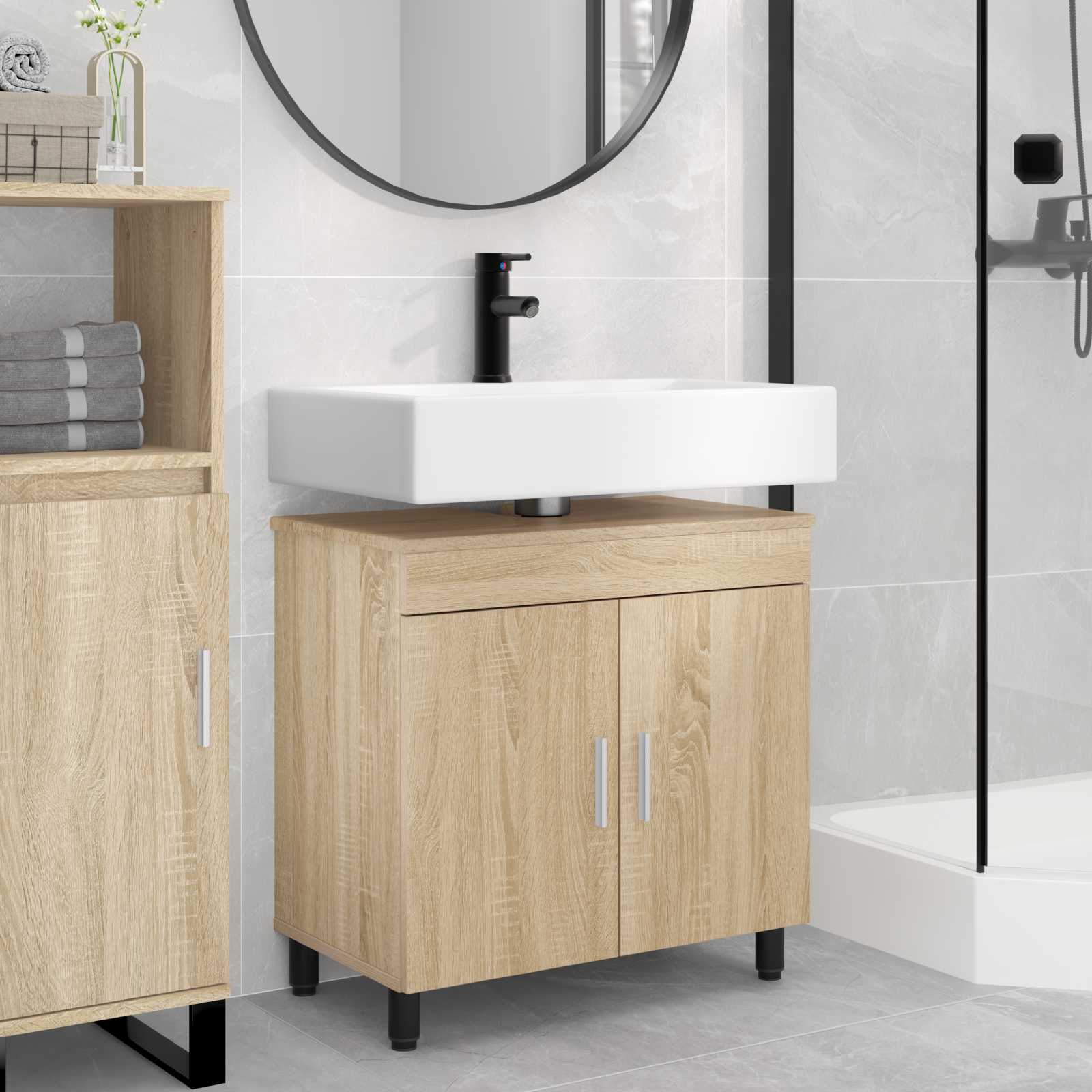 Toaletna jedinica Hrast sonoma 60 x 35 x 60 cm