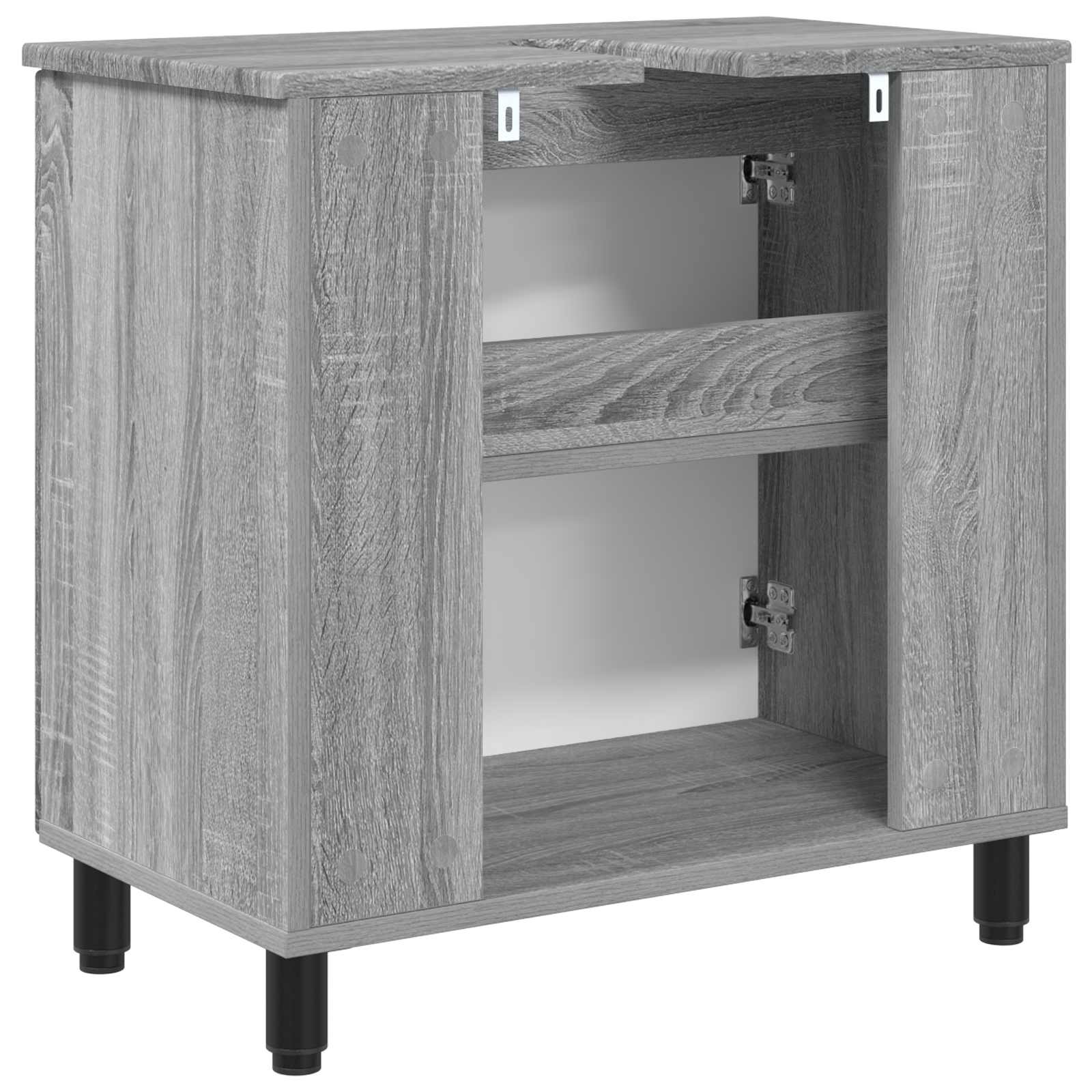 Toaletna jedinica Siva Sonoma 60 x 35 x 60 cm Konstruirano drvo