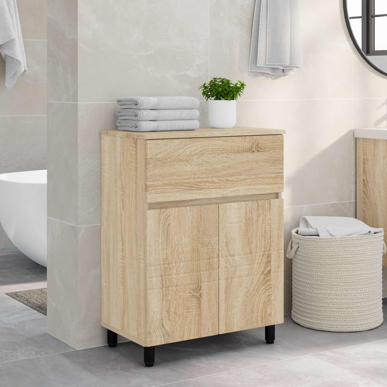 Toaletna jedinica Hrast sonoma 60 x 35 x 80 cm