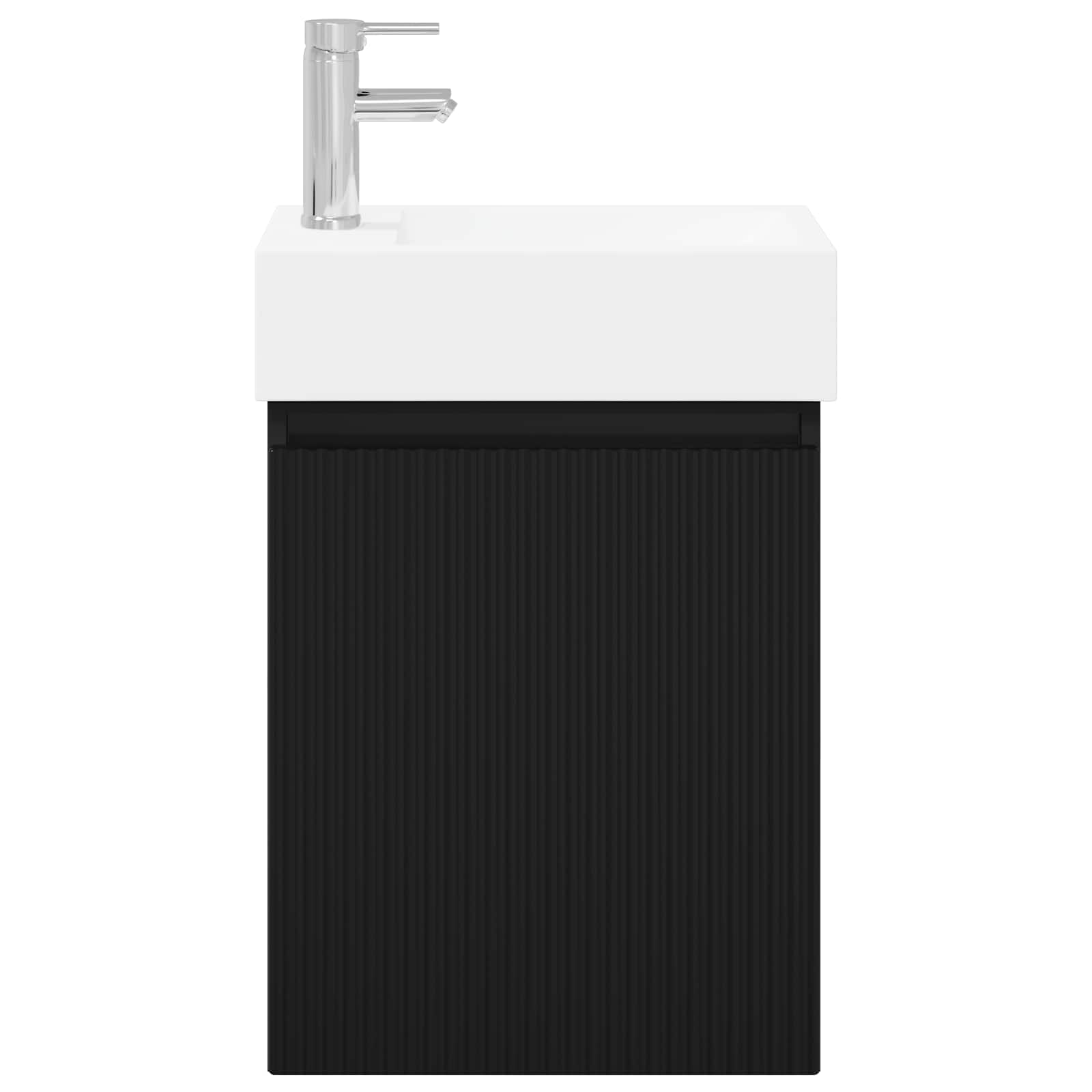 Jedinstveni ormar za kupaonicu s umivaonikom Crna