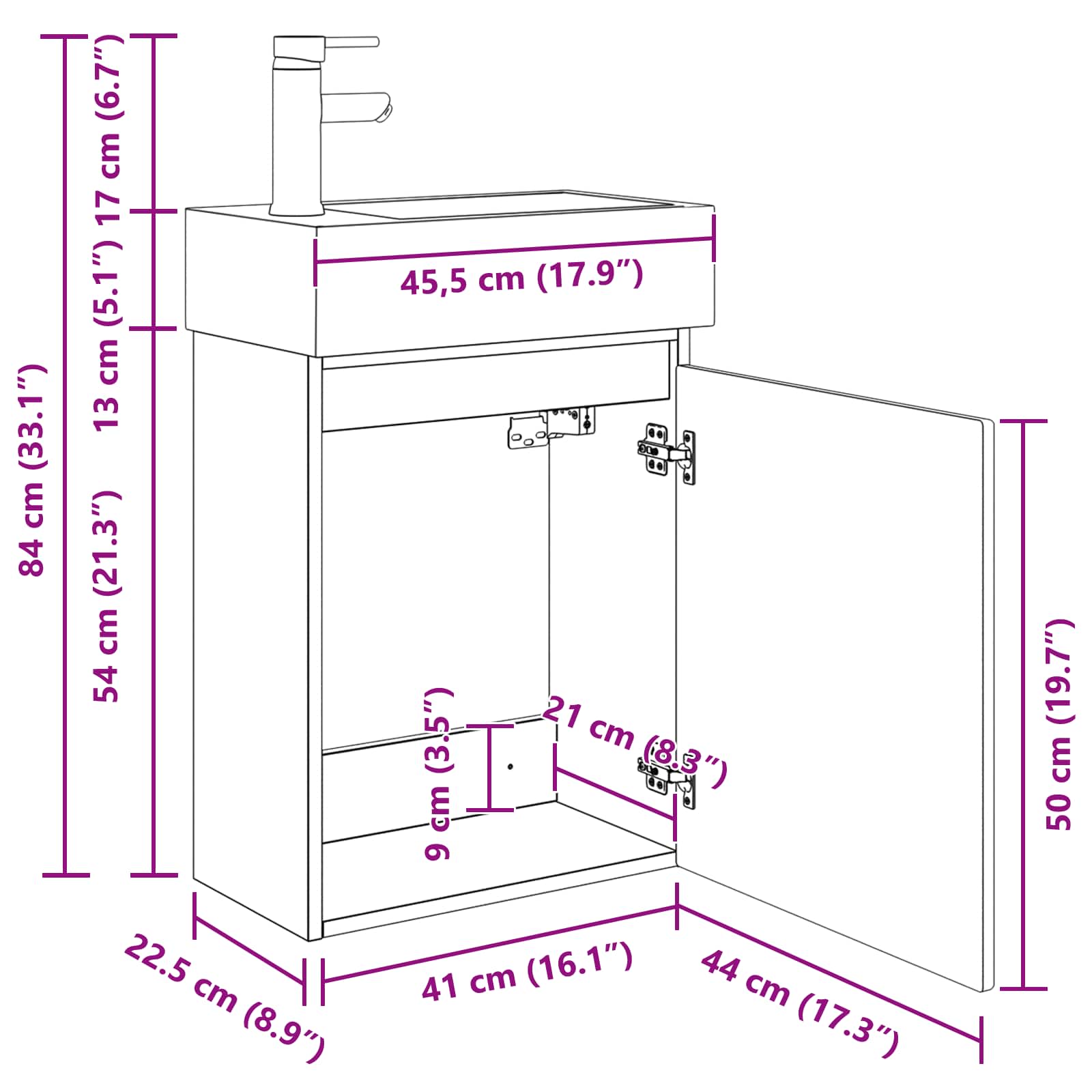 Jedinstveni ormar za kupaonicu s umivaonikom