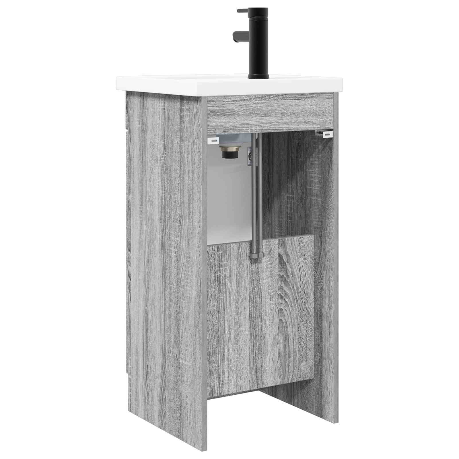 Kupaonski umivaonik s sudoperom Siva Sonoma 42 x 40 x 84,5 cm