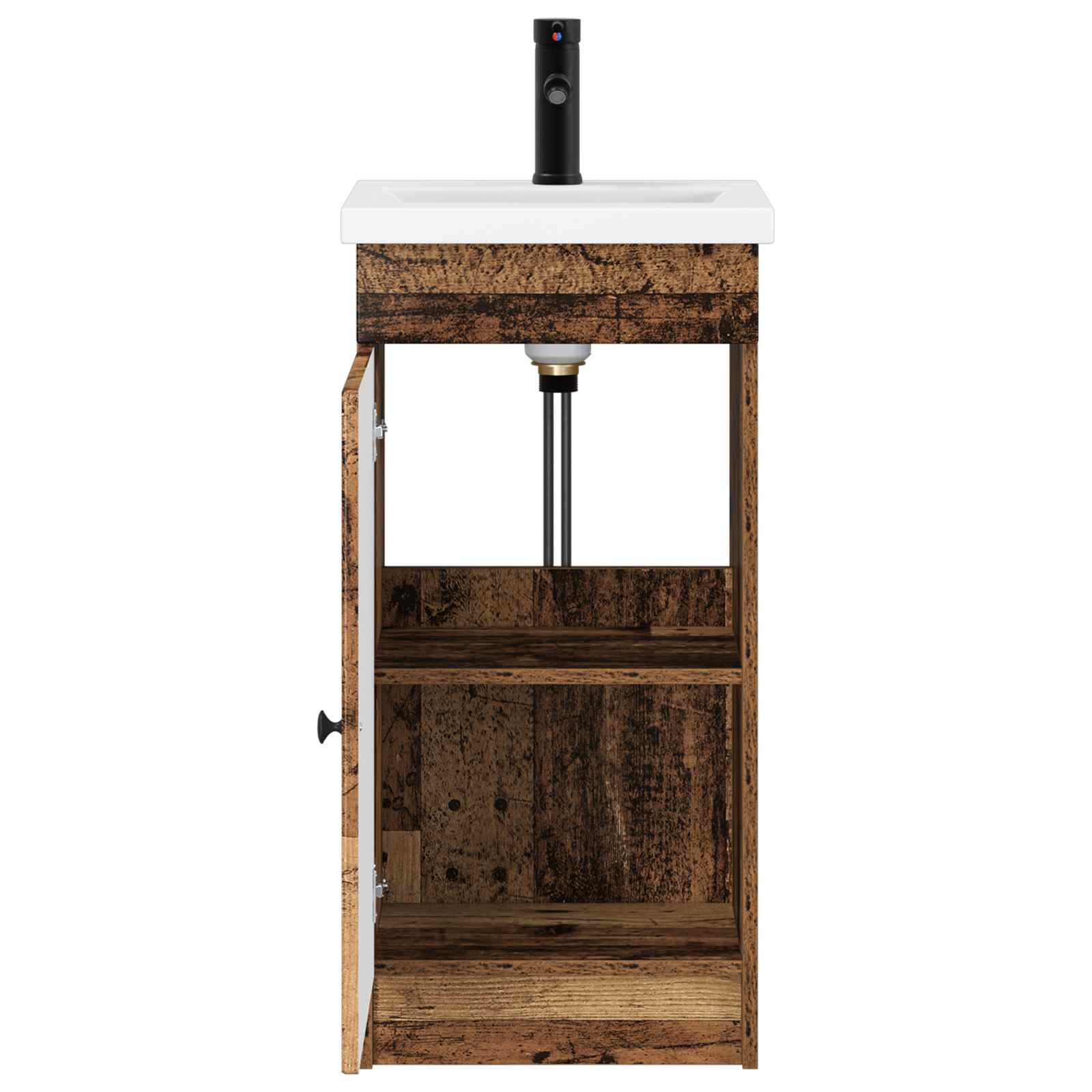Kupaonski umivaonik s sudoperom Staro drvo 42 x 40 x 84,5 cm