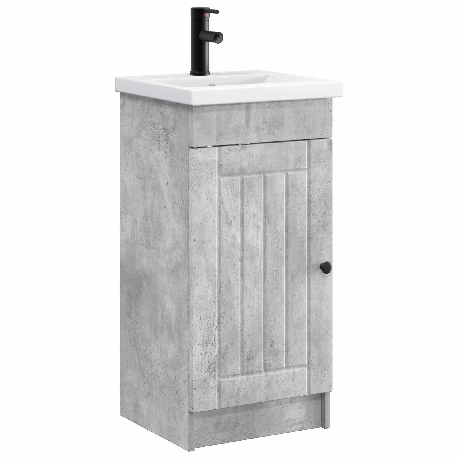 Kupaonski umivaonik s sudoperom Betonska siva 42 x 40 x 84,5 cm