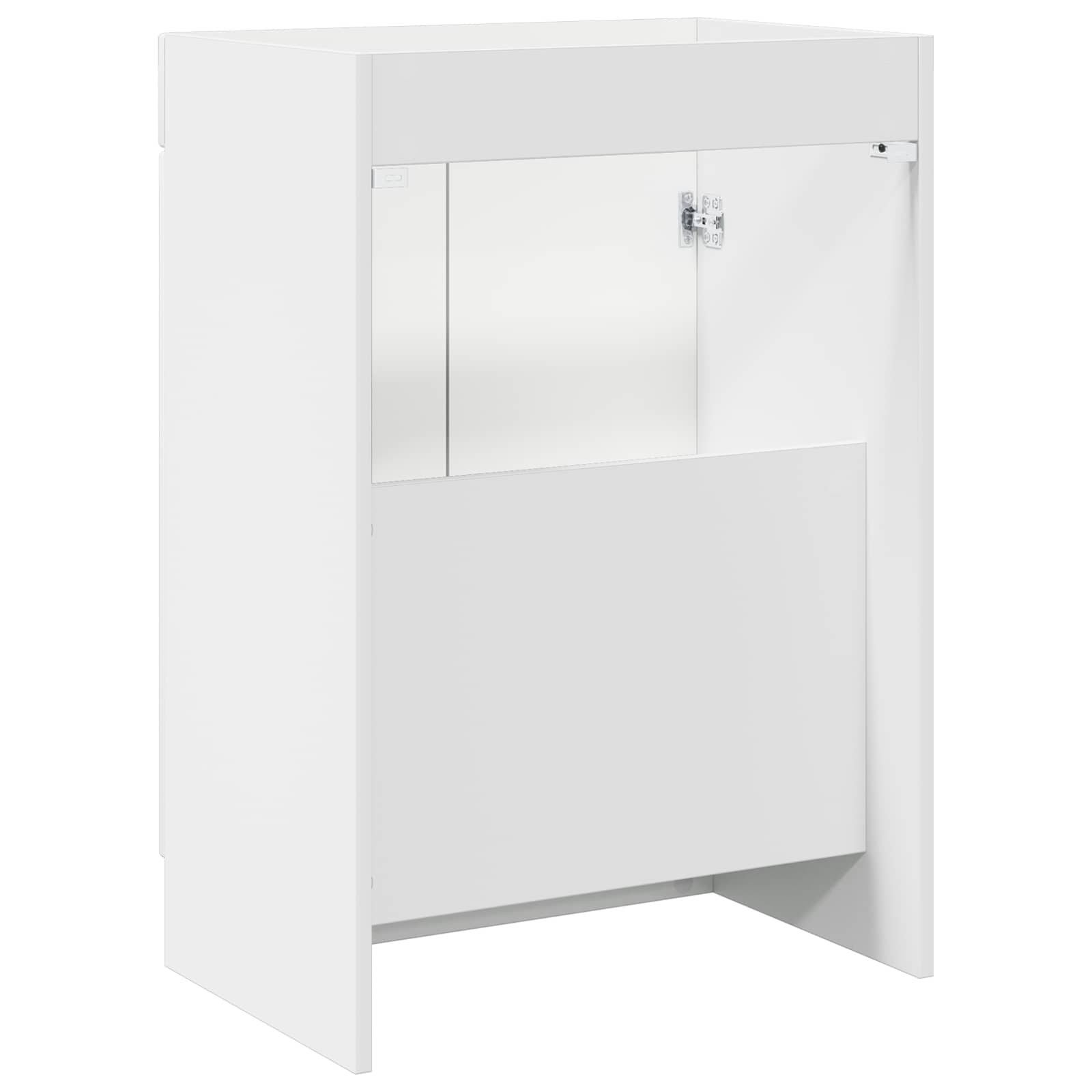Ormarić ispod umivaonika Bijela visokog sjaja 56 x 37,5 x 81 cm