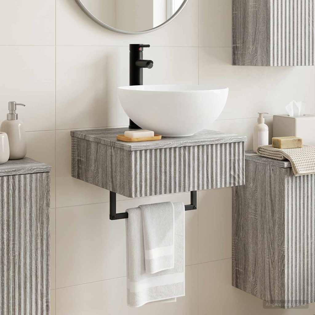 Zidni sudoper Siva Sonoma 40 x 41 x 40,5 cm Konstruirano drvo