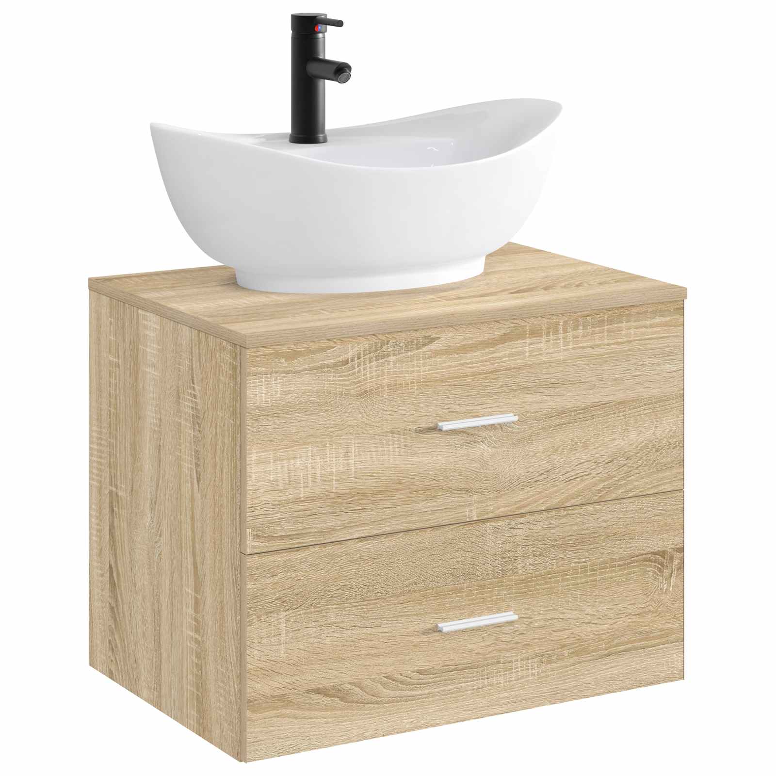 Umivaonik za kupaonicu Mat Crna 59 x 35 x 21 cm Metal