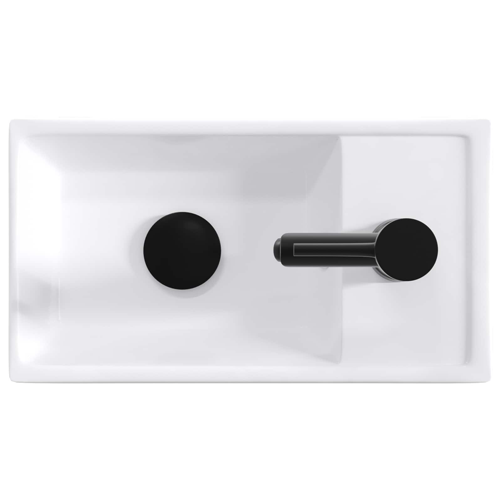 Umivaonik za kupaonicu Mat Crna 40,5 x 22,5 x 11,5 cm Metal