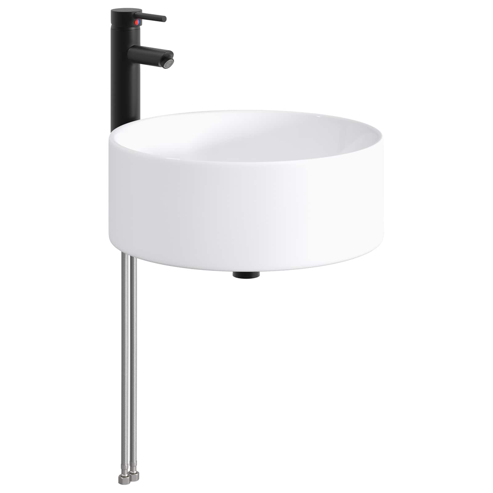 Umivaonik za kupaonicu Mat Crna 40,5 x 40,5 x 15,5 cm Metal