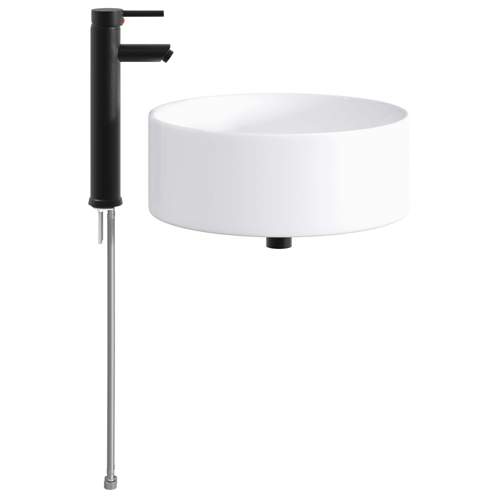 Umivaonik za kupaonicu Mat Crna 40,5 x 40,5 x 15,5 cm Metal