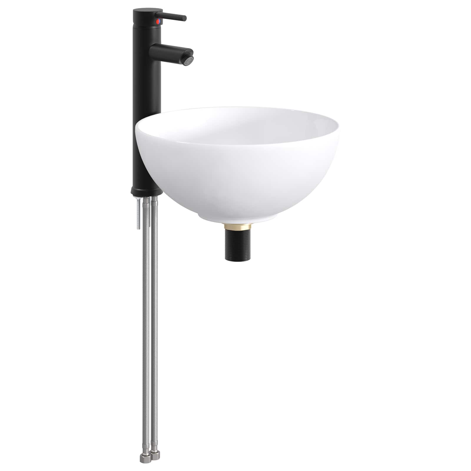 Umivaonik za kupaonicu Mat Crna 32 x 32 x 13 cm Metal