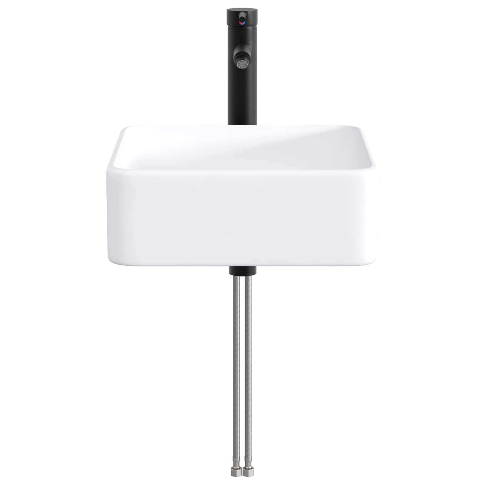 Umivaonik za kupaonicu Mat Crna 36,5 x 36,5 x 13 cm Metal