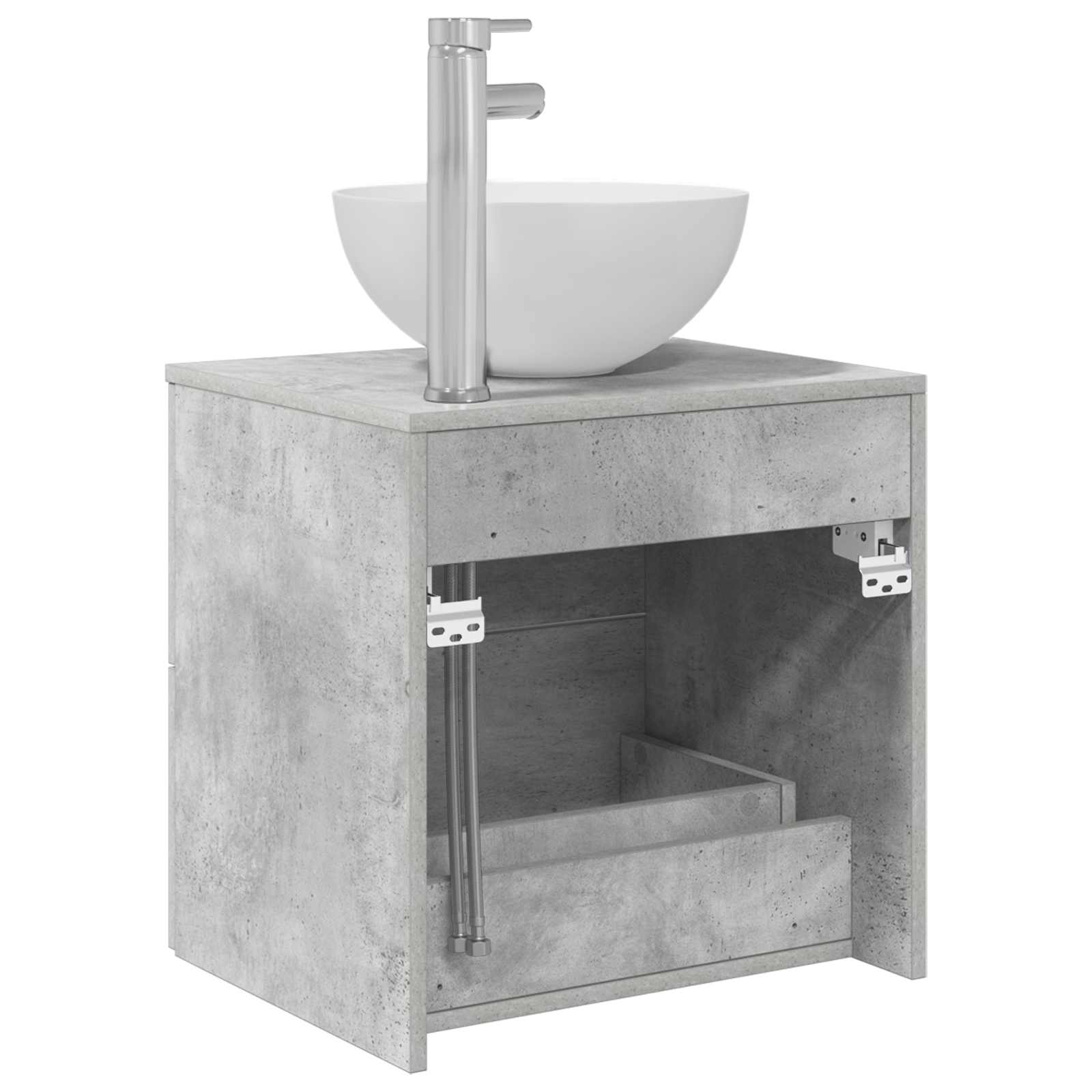 Umivaonik s policom Betonska siva 49,5 x 41 x 64,5 cm