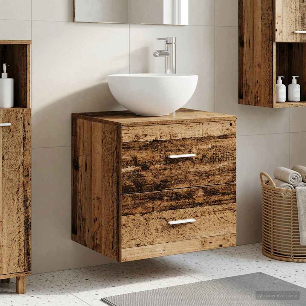 Umivaonik s policom Staro drvo 49,5 x 41 x 64,5 cm