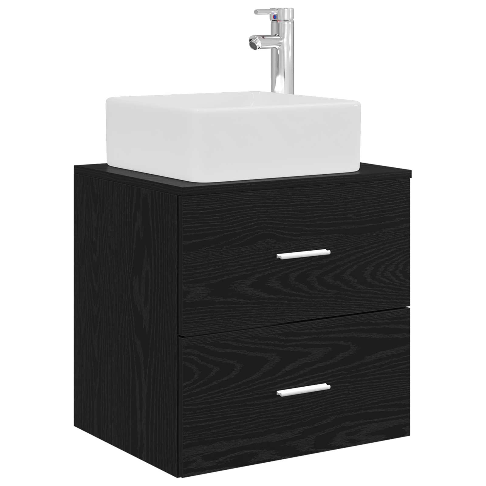 Umivaonik s policom Crni hrast 49,5 x 41 x 63 cm