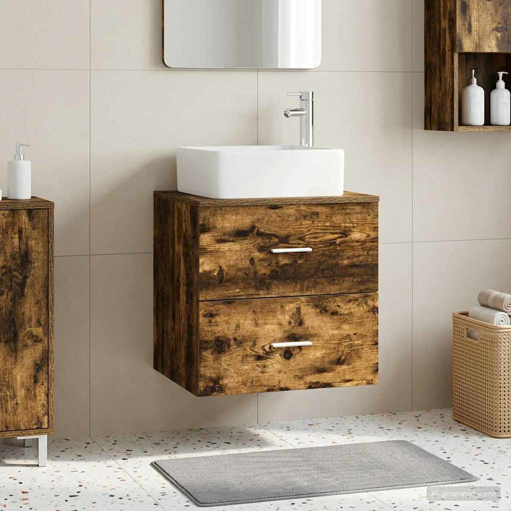Umivaonik s policom Dimljeni hrast 49,5 x 41 x 63 cm