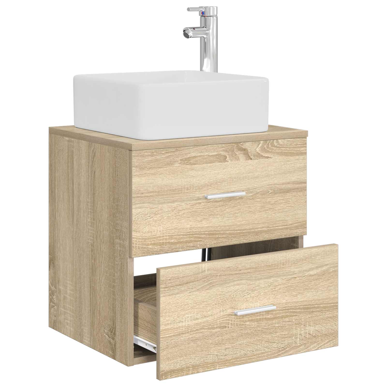 Umivaonik s policom Hrast sonoma 53 x 34,5 x 63 cm