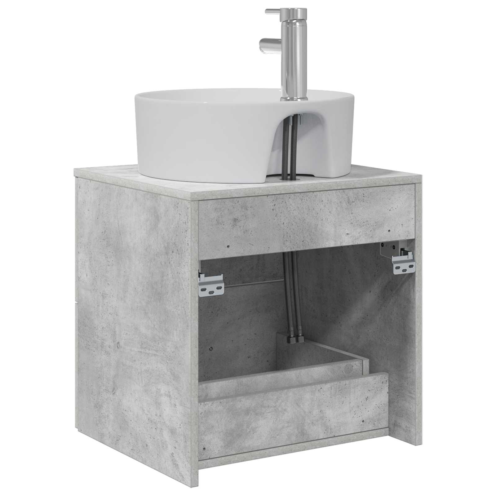 Umivaonik s policom Betonska siva 49,5 x 44,5 x 65 cm