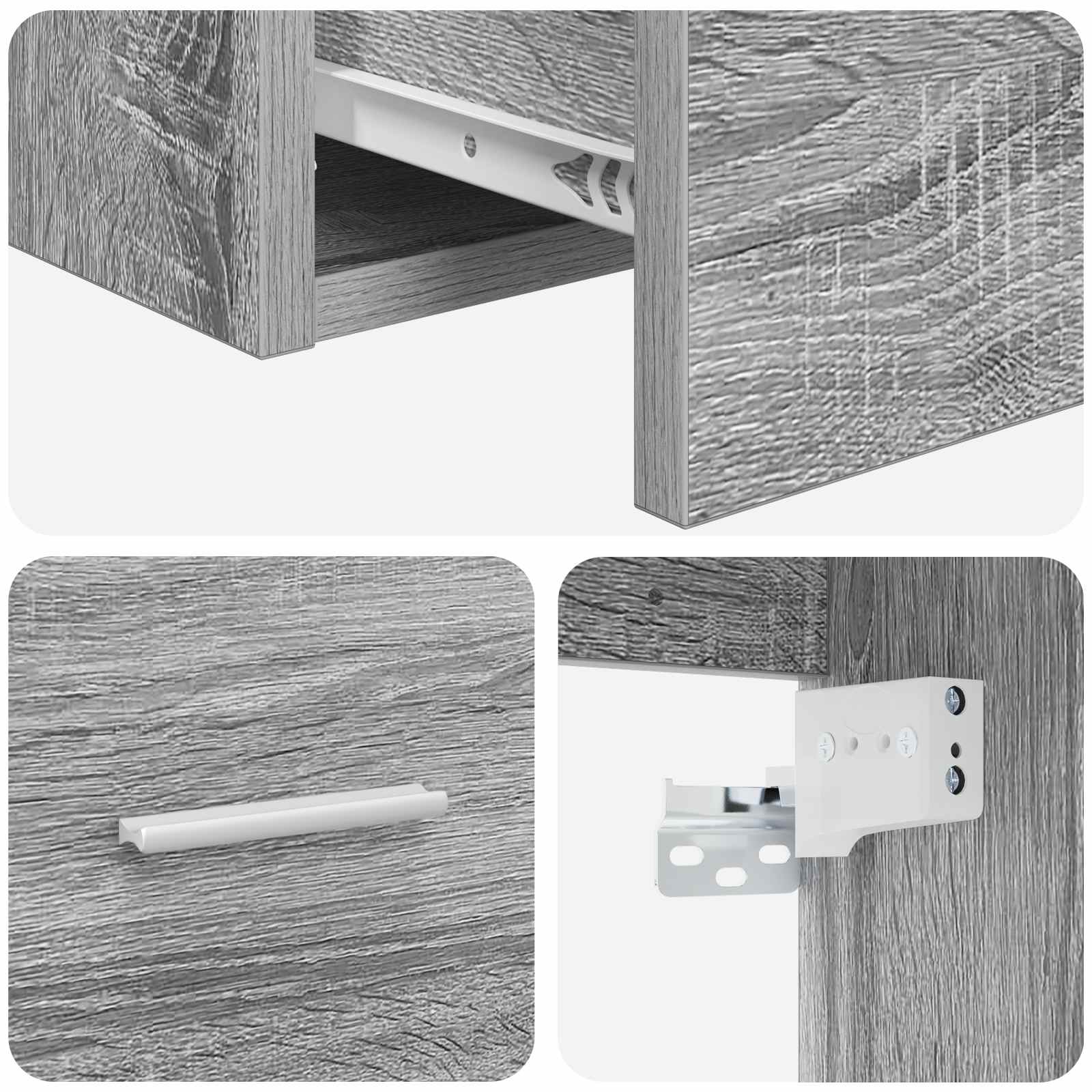 Umivaonik s policom Siva Sonoma 49,5 x 44,5 x 65 cm