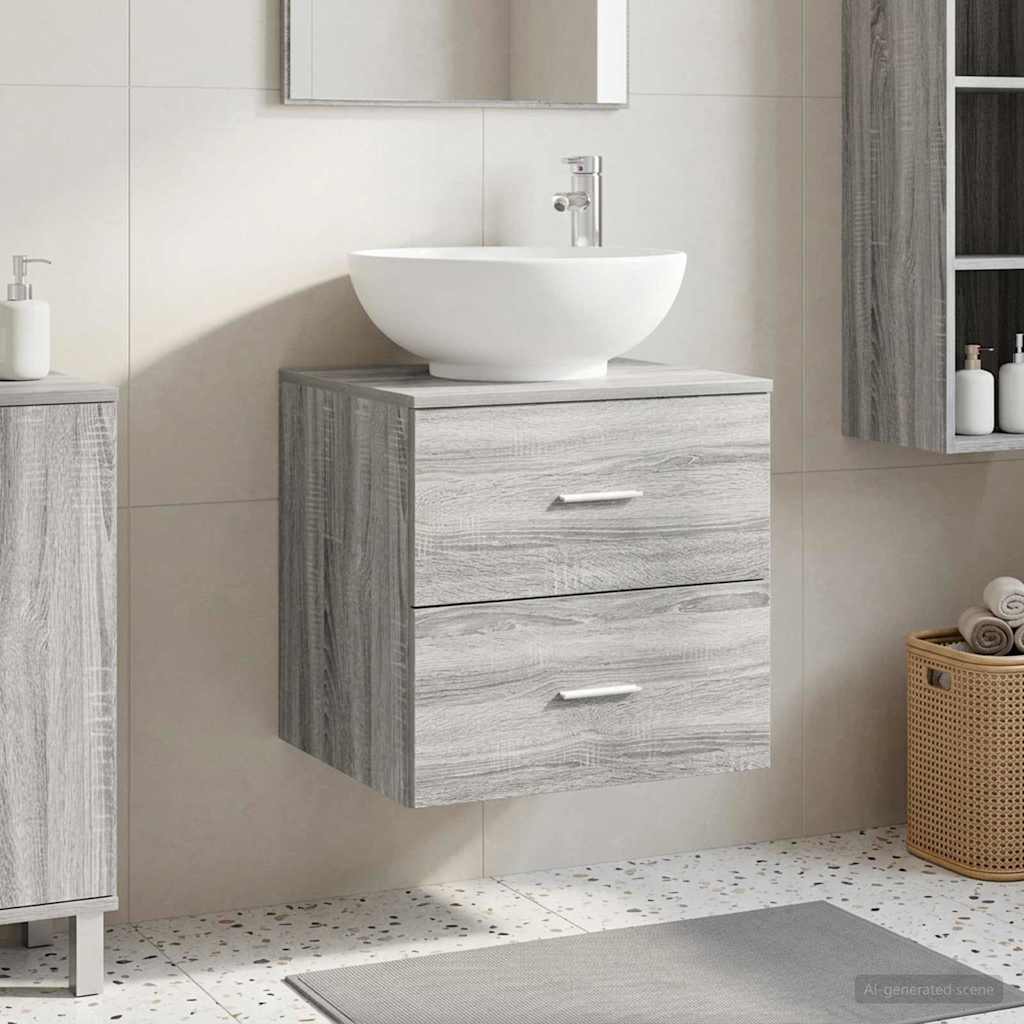 Umivaonik s policom Siva Sonoma 49,5 x 44,5 x 66,5 cm