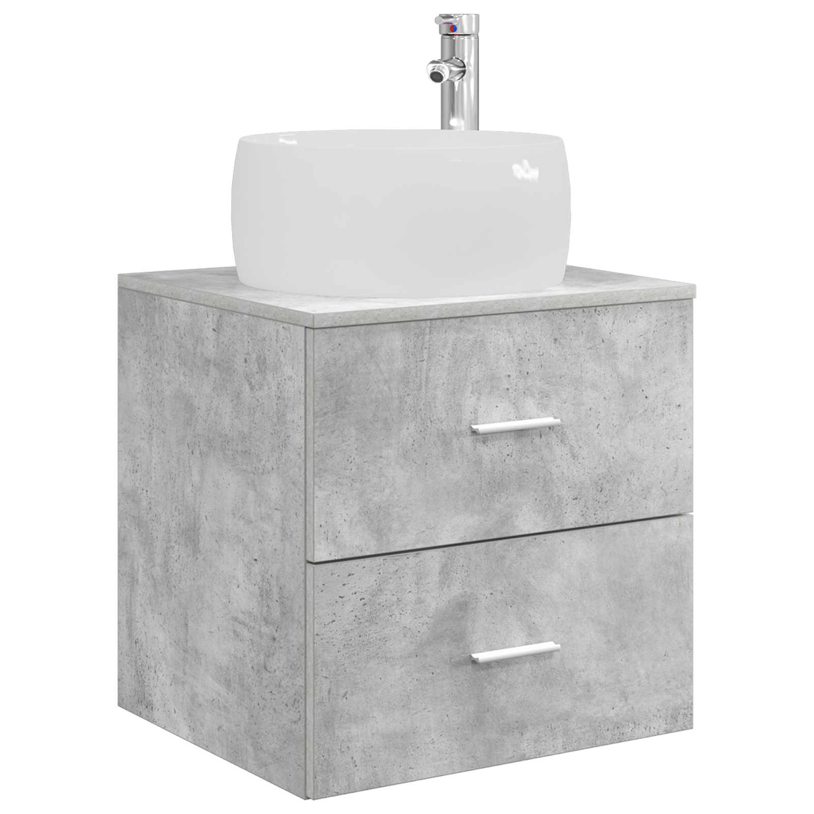 Umivaonik s policom Betonska siva 49,5 x 44,5 x 66 cm