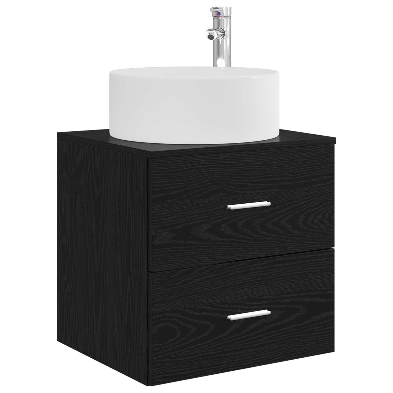 Umivaonik s policom Crni hrast 49,5 x 44,5 x 65,5 cm