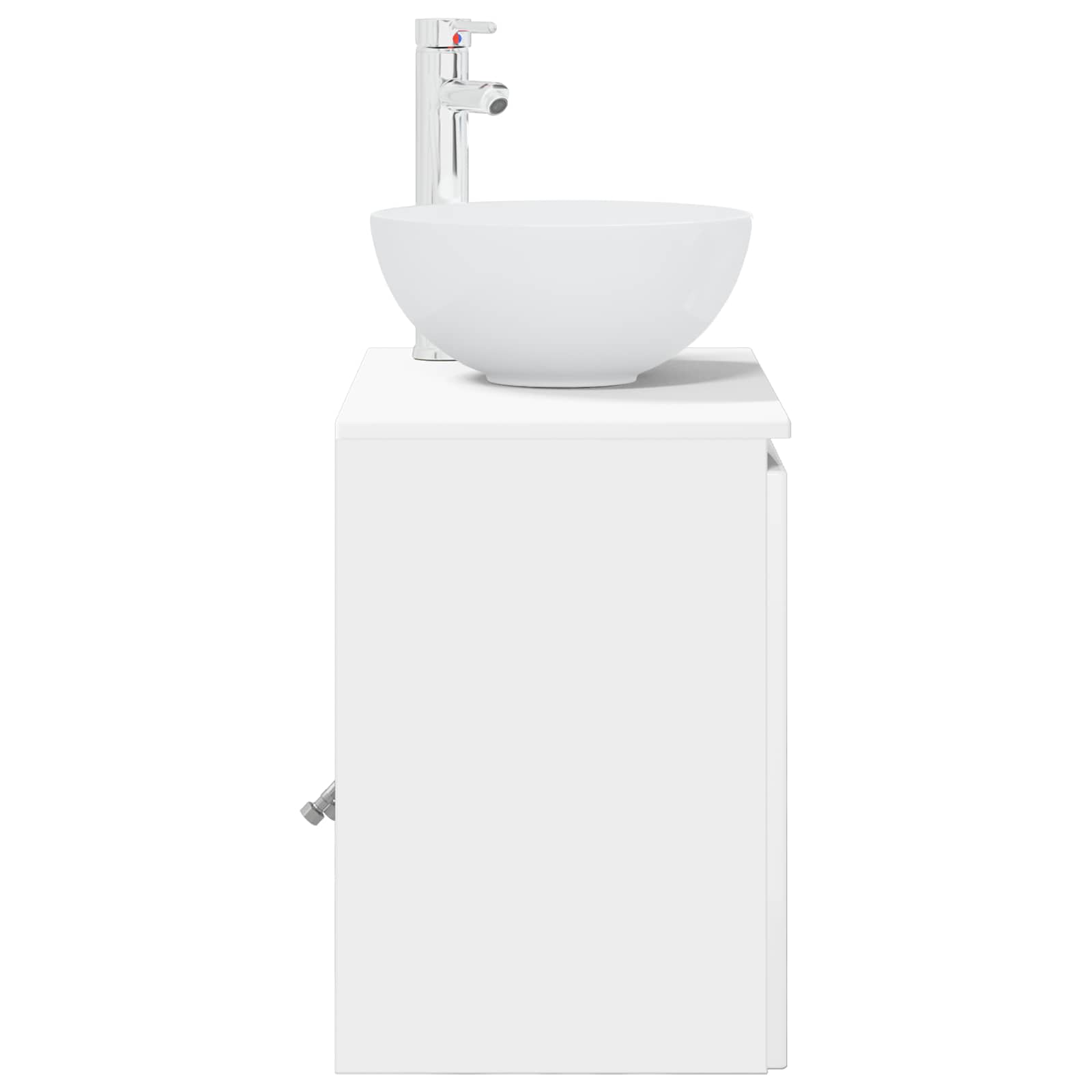 Umivaonik s policom Bijela visokog sjaja 49,5 x 35 x 63 cm