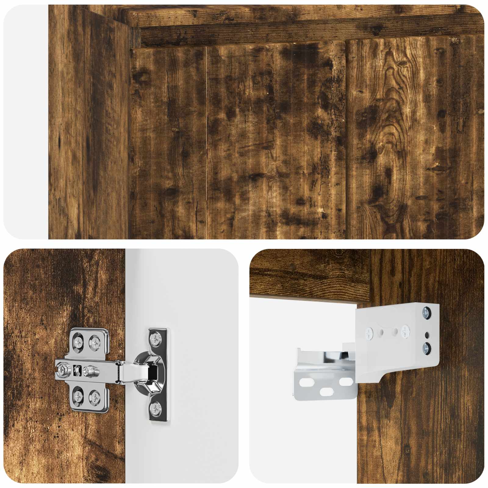 Umivaonik s policom Dimljeni hrast 49,5 x 35 x 63 cm