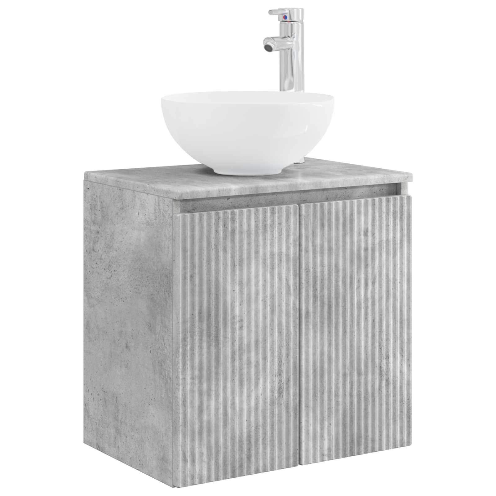 Umivaonik s policom Betonska siva 49,5 x 41 x 64,5 cm