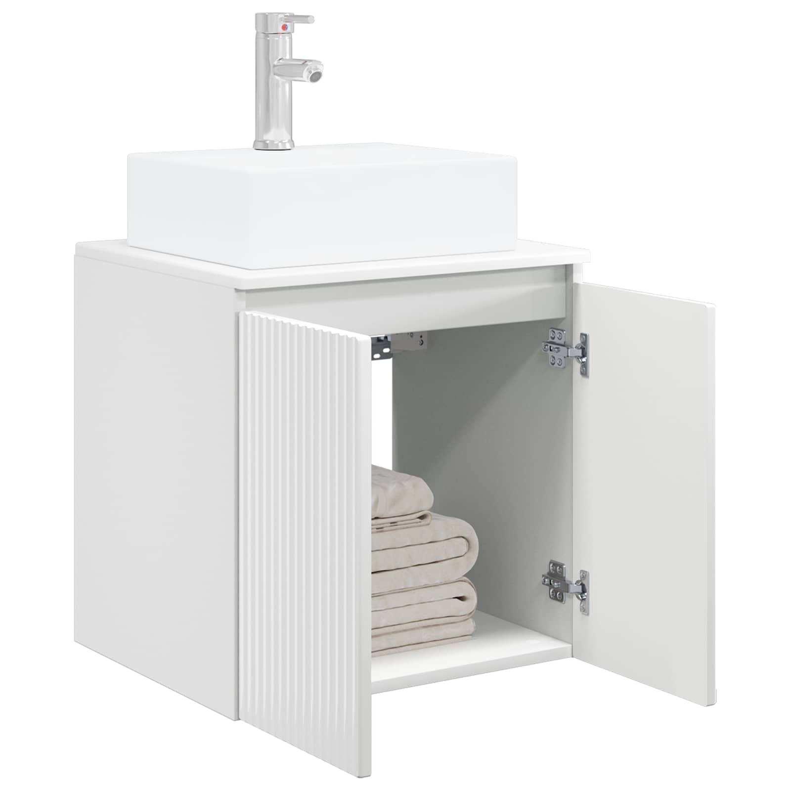 Umivaonik s policom Bijela visokog sjaja 49,5 x 41 x 62,5 cm