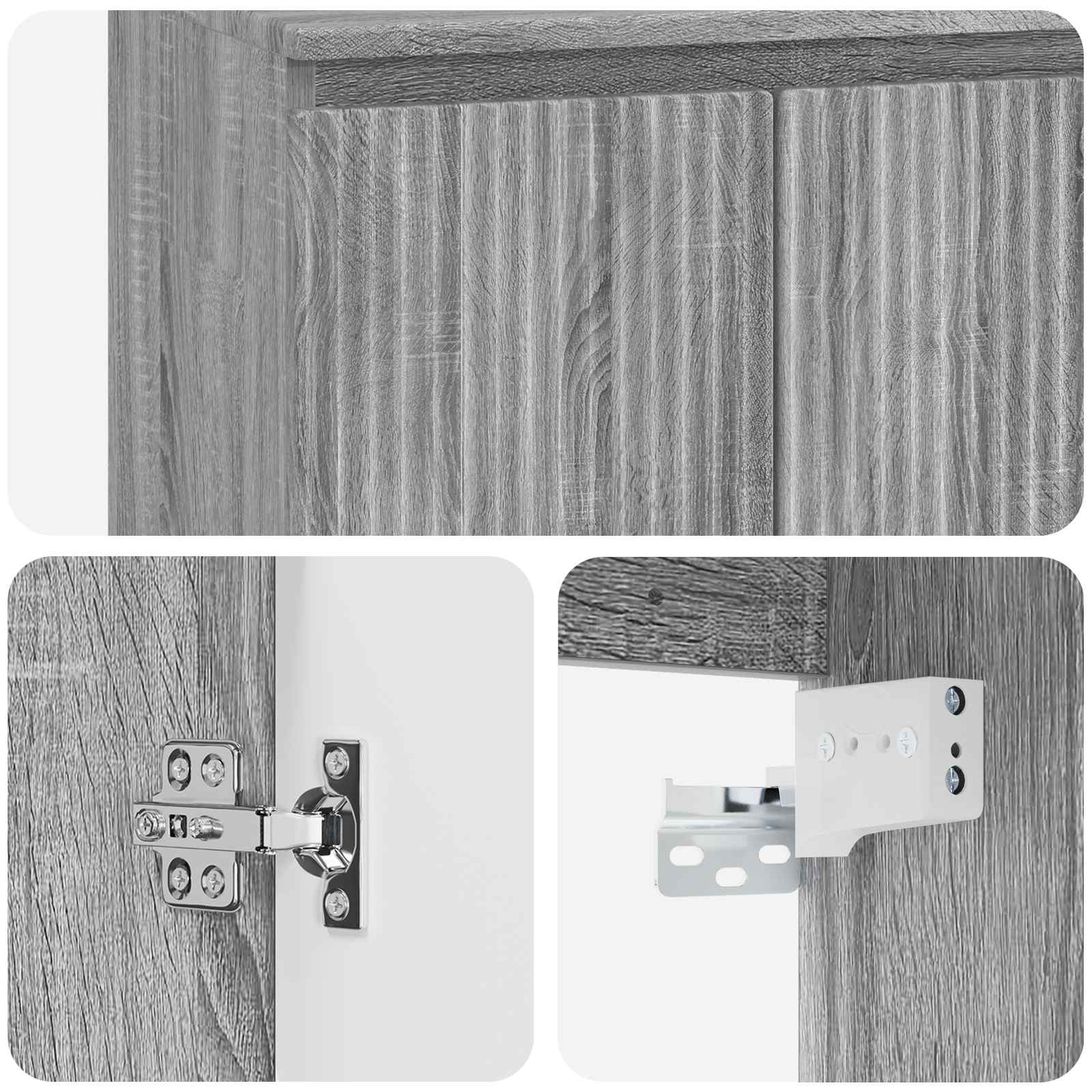 Umivaonik s policom Siva Sonoma 49,5 x 44,5 x 65 cm