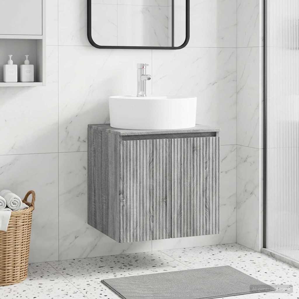 Umivaonik s policom Siva Sonoma 49,5 x 44,5 x 65 cm