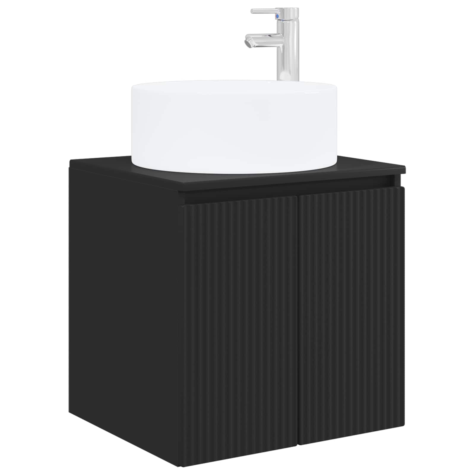 Umivaonik s policom za zid Crna 49,5 x 44,5 x 65,5 cm