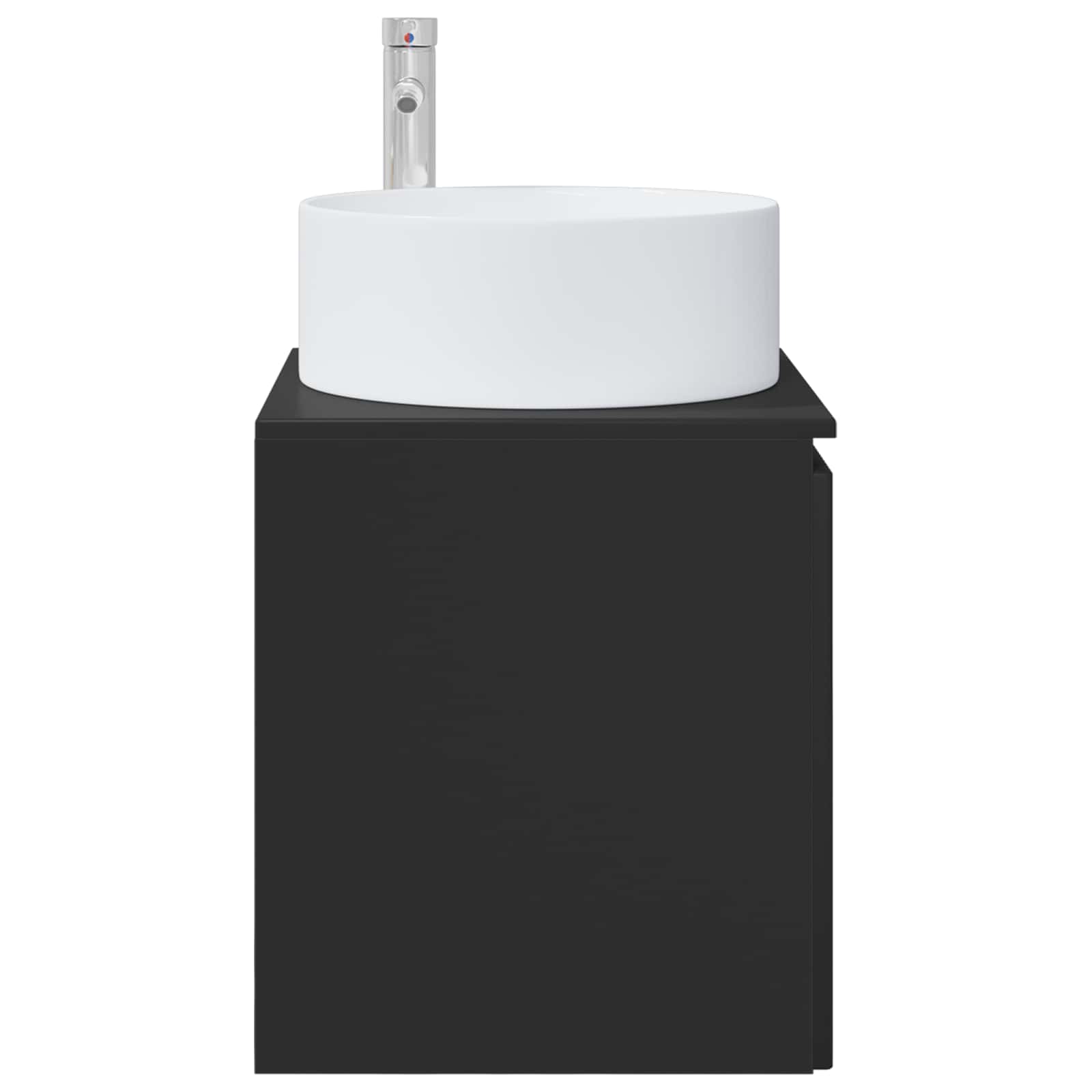 Umivaonik s policom za zid Crna 49,5 x 44,5 x 65,5 cm