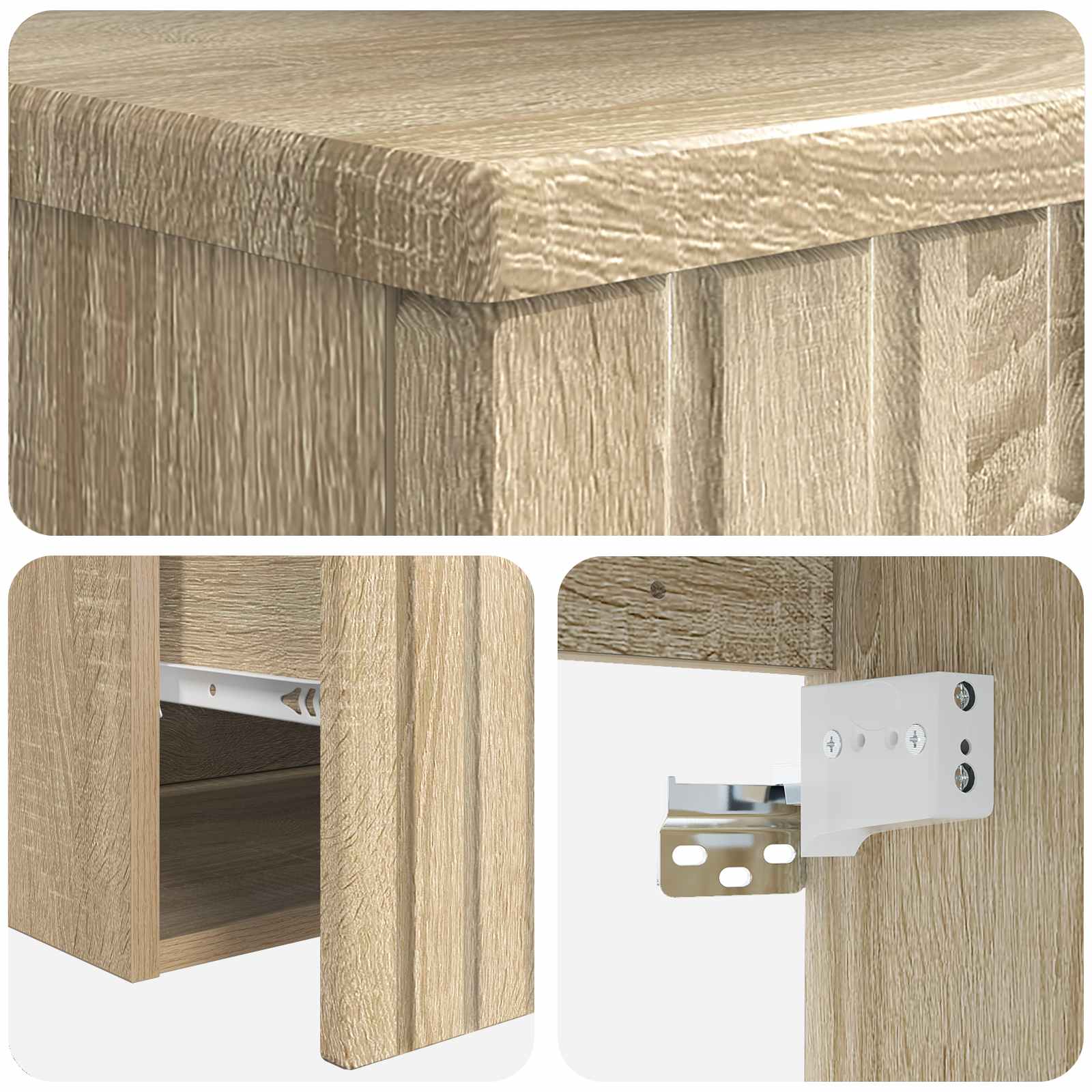 Umivaonik s policom za zid Hrast sonoma 39 x 35 x 63 cm