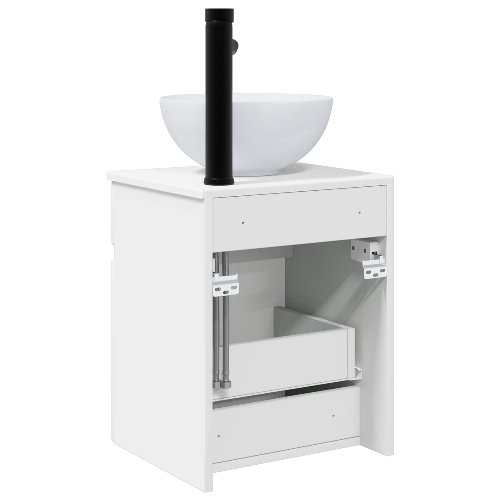 Umivaonik s policom za zid Bijela 39 x 41 x 64,5 cm