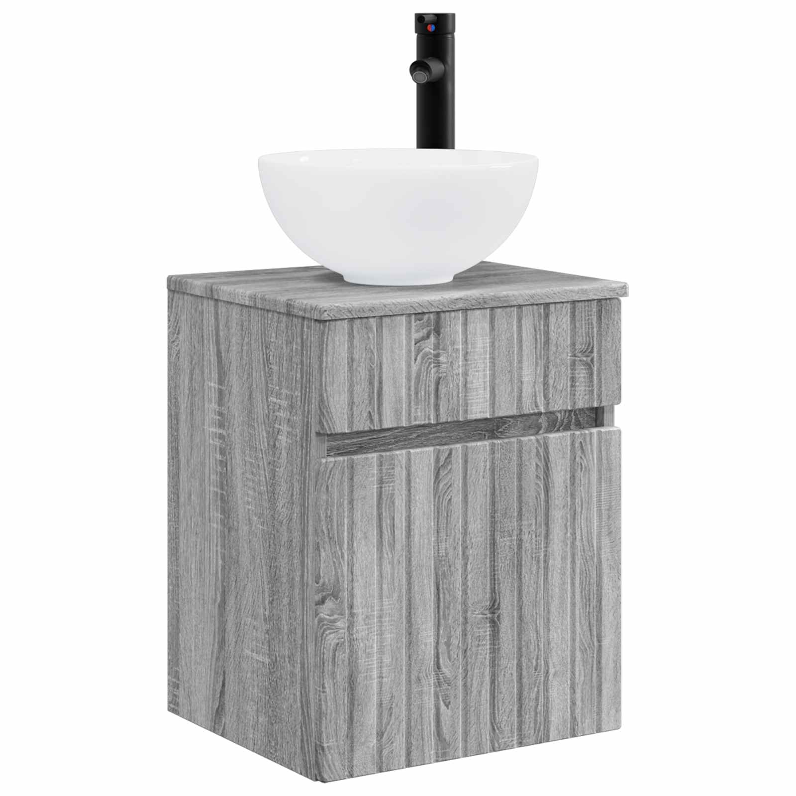 Umivaonik s policom za zid Siva Sonoma 39 x 41 x 64,5 cm
