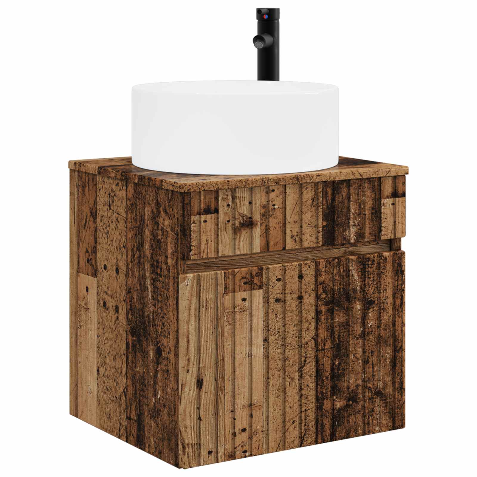 Umivaonik s policom za zid Staro drvo 49 x 44,5 x 65,5 cm