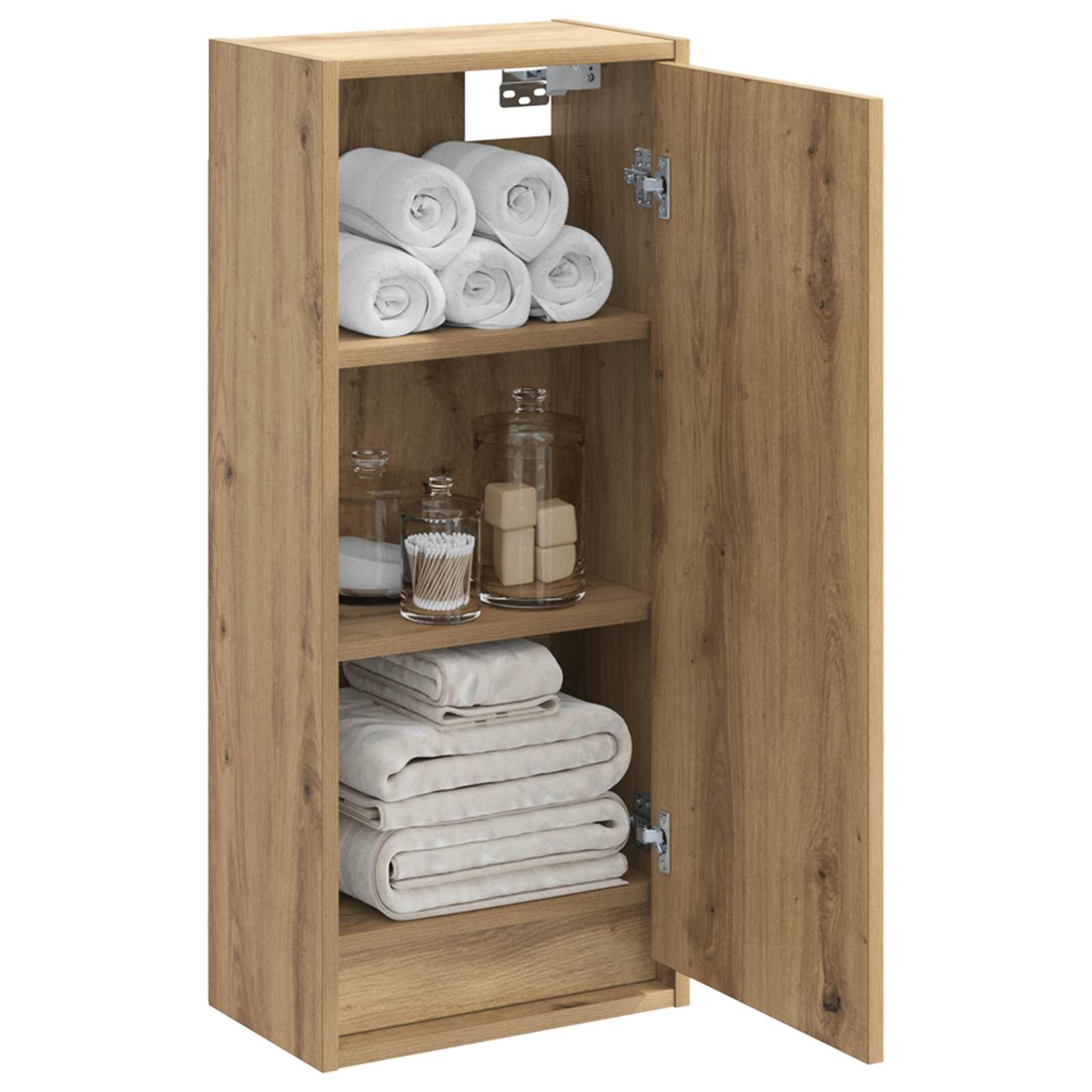 Umivaonik s policom za zid Hrast artisan 35 x 20 x 81 cm