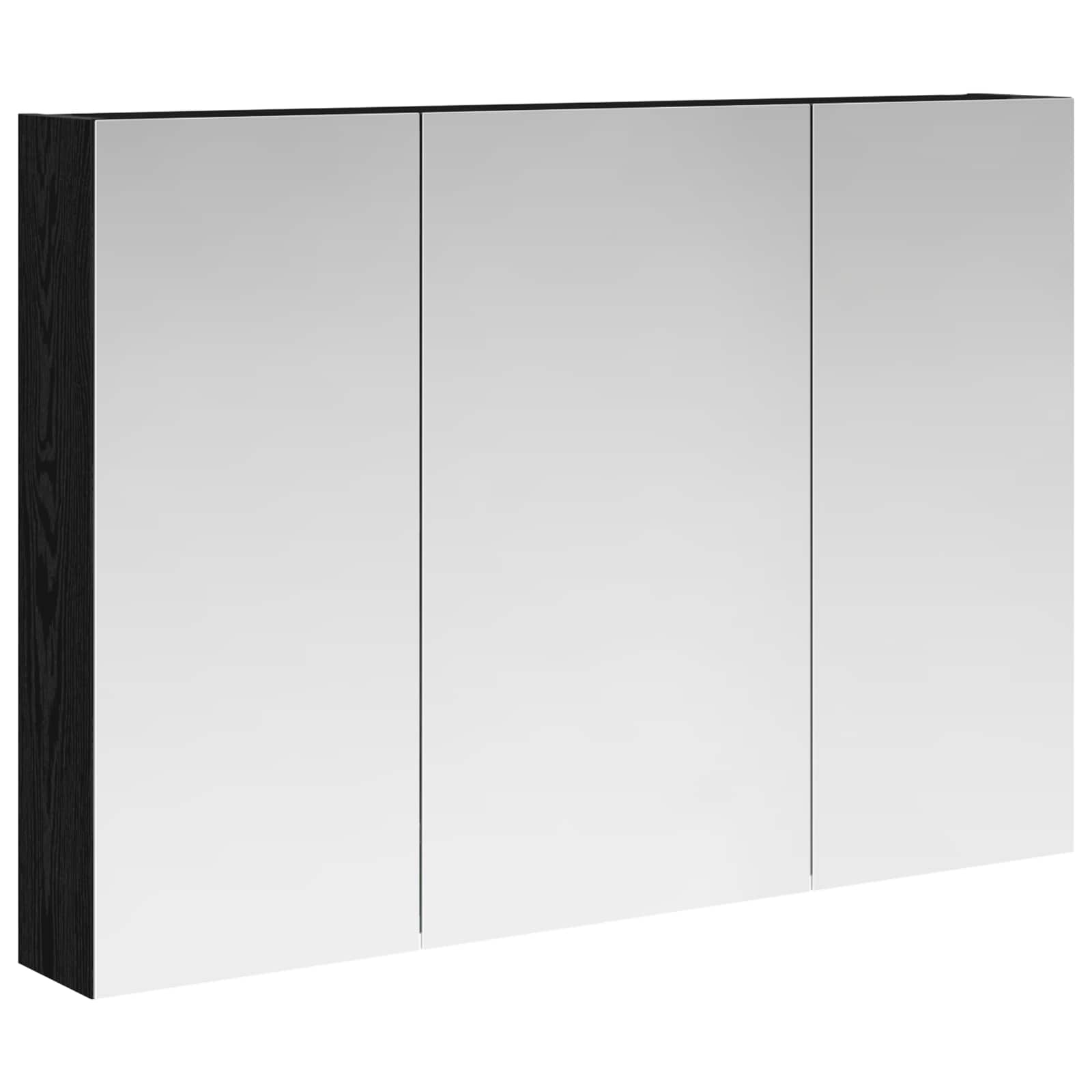 Kupaonski ormar s ogledalom Zidne Crni hrast 100 x 14,5 x 70 cm