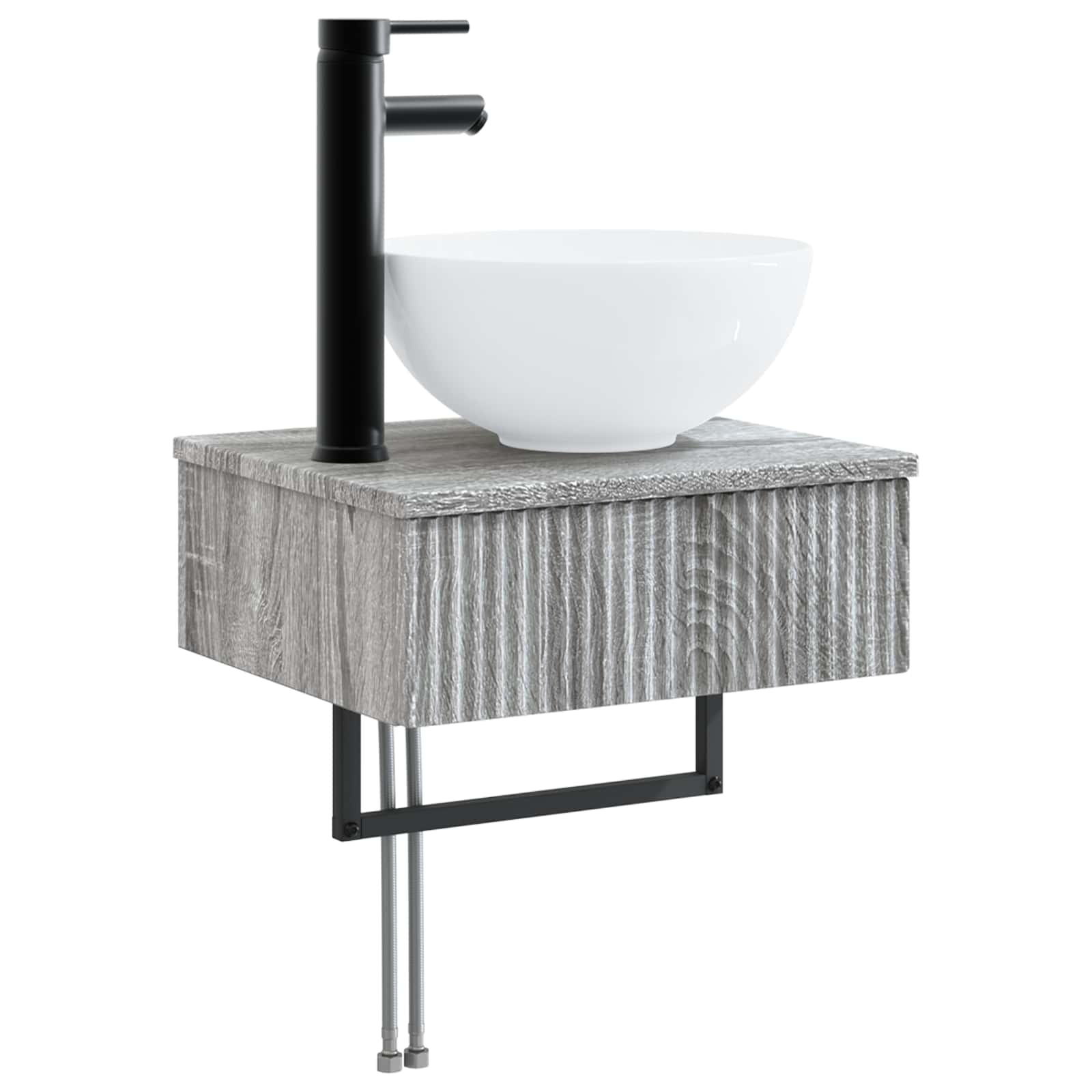 Set ormarića za kupaonicu 4 pcs Siva Sonoma 100 x 14,5 x 70 cm