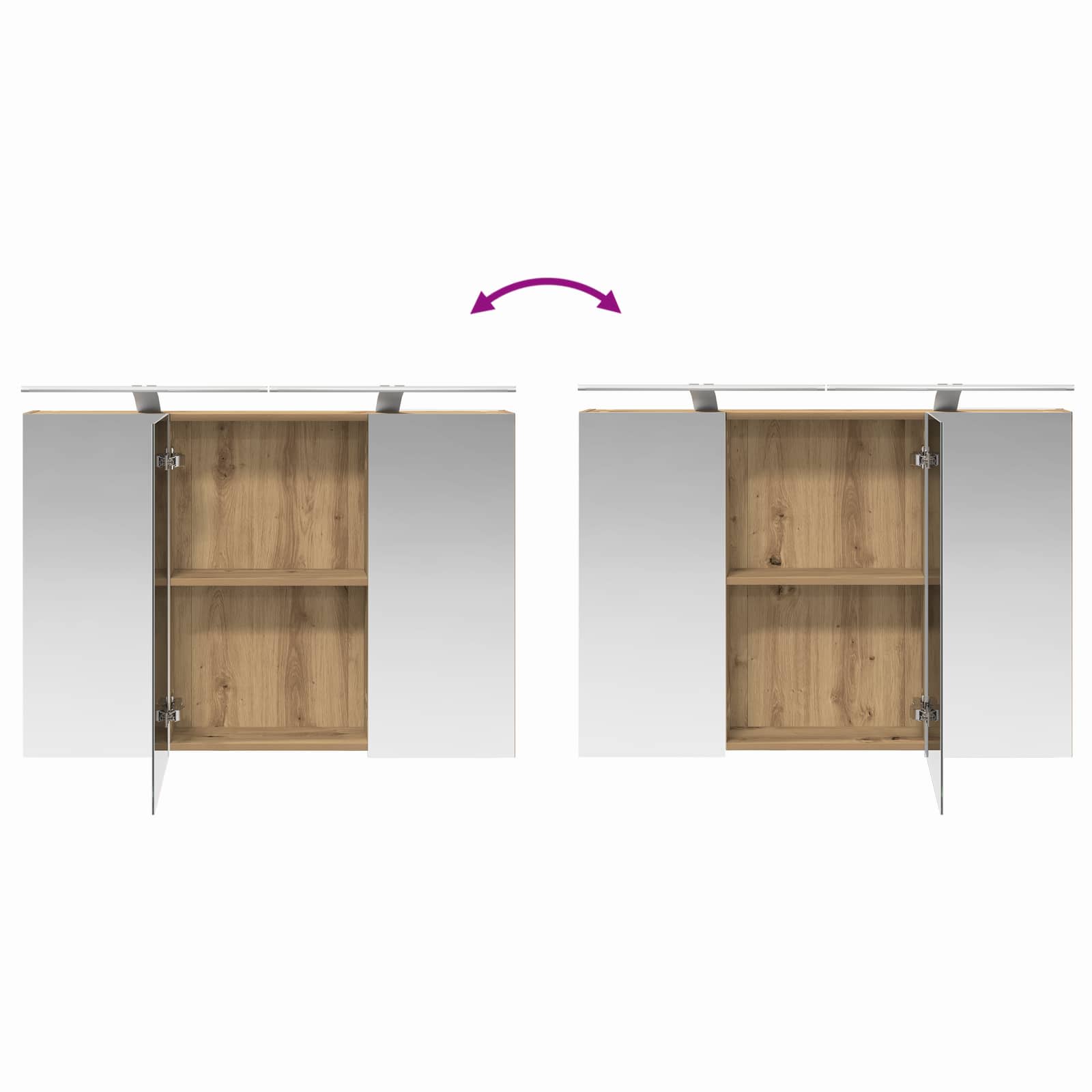 Set ormarića za kupaonicu 4 pcs 100 x 14,5 x 70 cm
