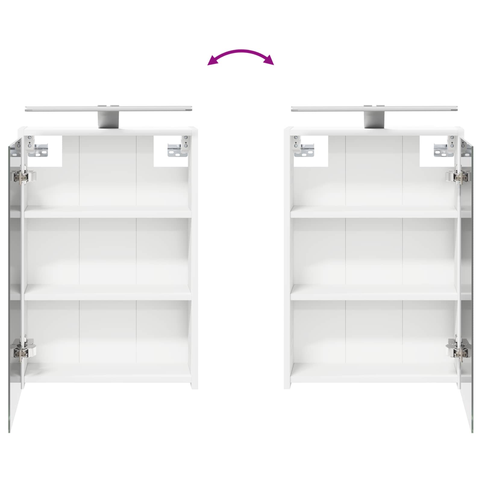 Set ormarića za kupaonicu 5 pcs Bijela 43 x 16 x 62,5 cm