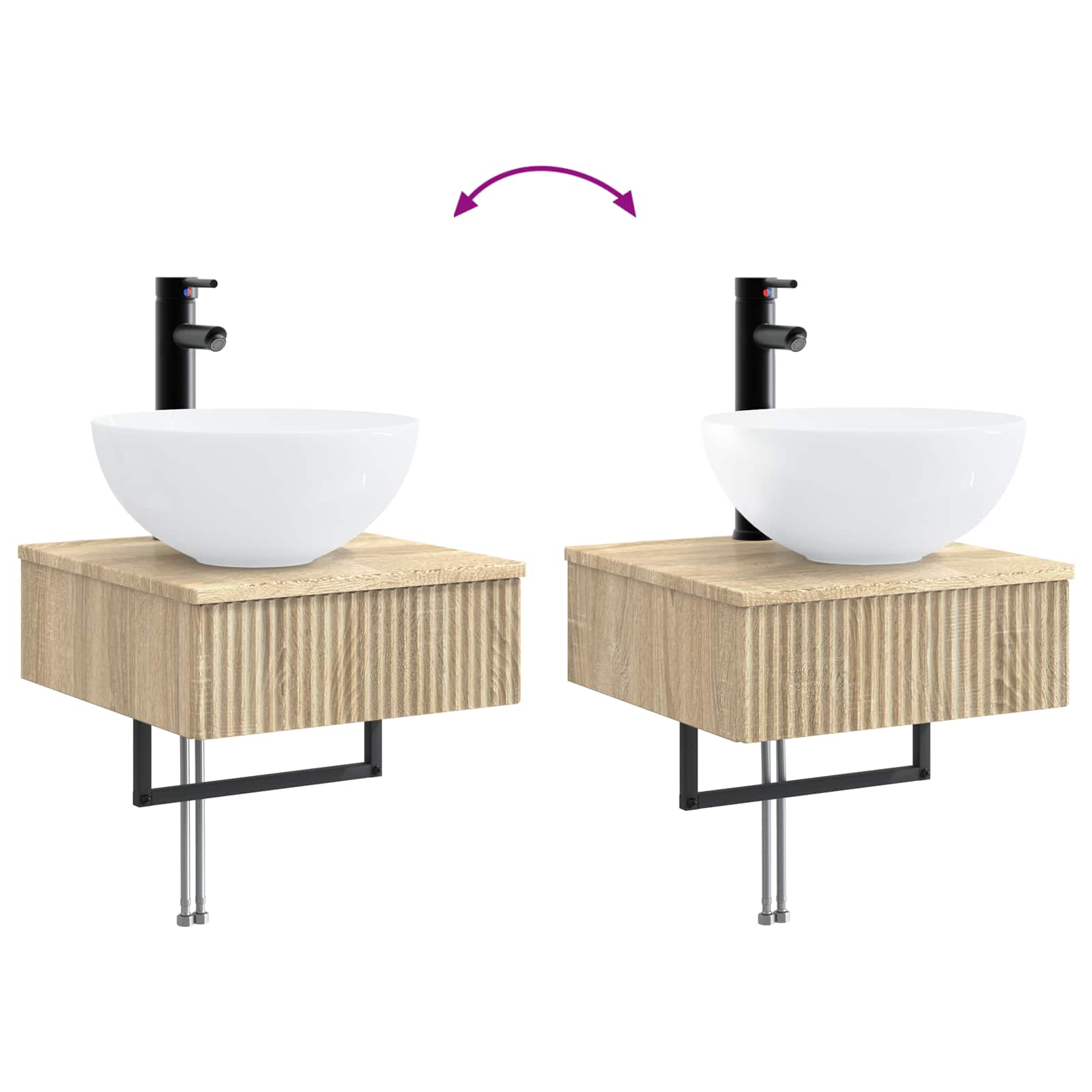 Set ormarića za kupaonicu 5 pcs Hrast sonoma 43 x 16 x 62,5 cm