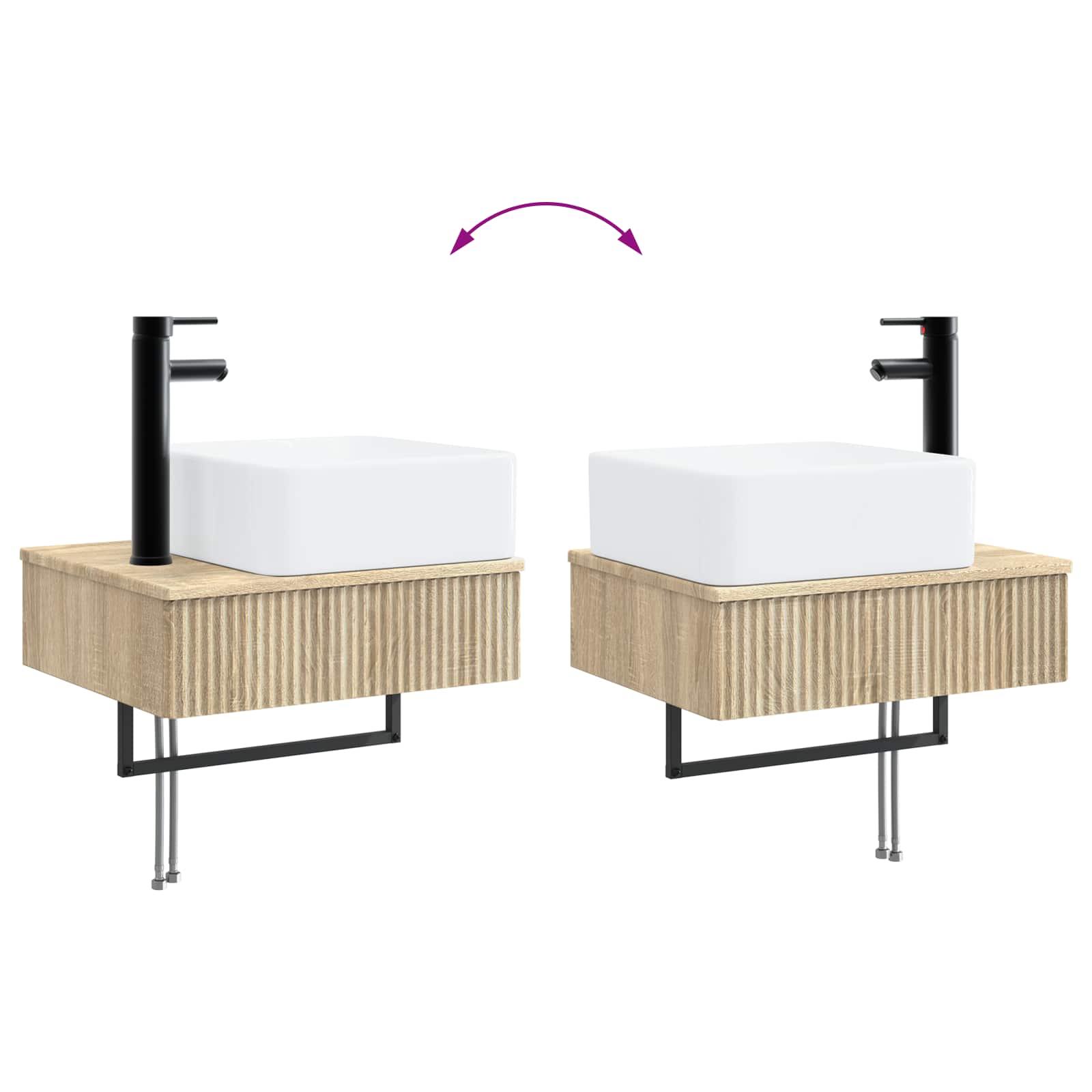 Set ormarića za kupaonicu 4 pcs Hrast sonoma 100 x 14,5 x 70 cm
